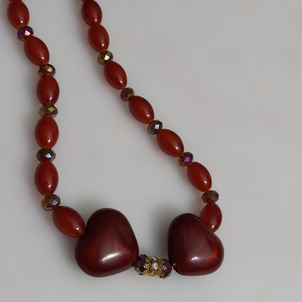 Handmade hearts necklace - Picture 3 of 10